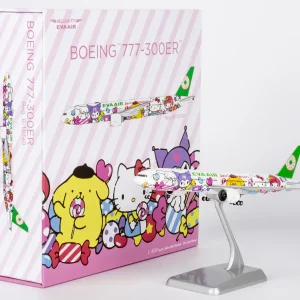 NG MODELS -  73073 Eva Airways 777-300ER HELLO KITTY Candy Jet - Sanrio Characters