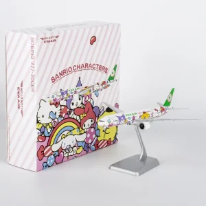 NG MODELS -  EVA047 Eva Airways 777-300ER HELLO KITTY Candy Jet - Sanrio Characters
